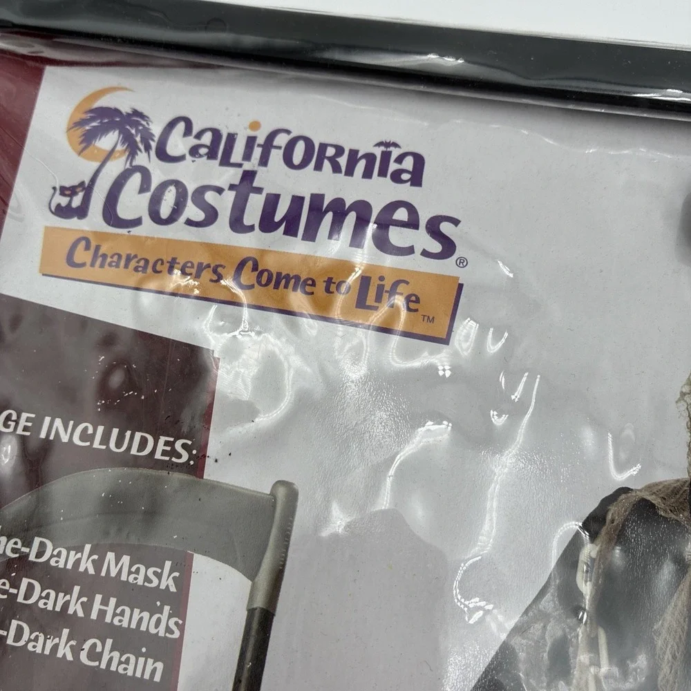 California Costumes Mr Grim Reaper Halloween Costume Kids XL 12-14 Glow In Dark